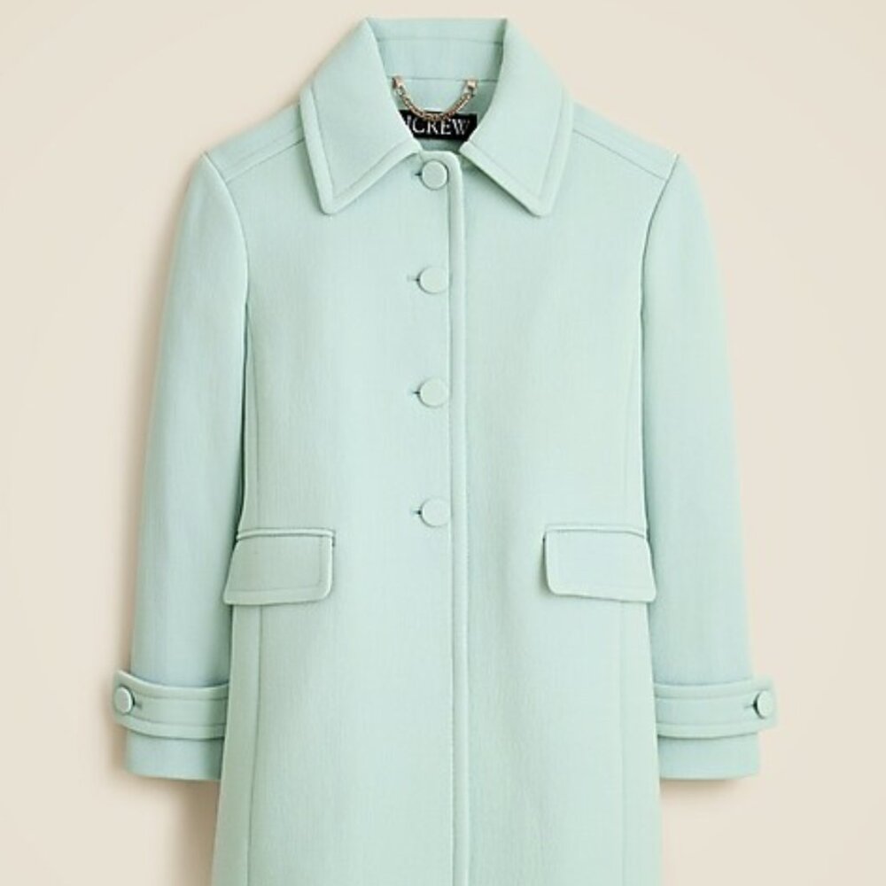 Salon coat in Italian double-cloth Item CN075 - Creme de MENTHE - Size 6